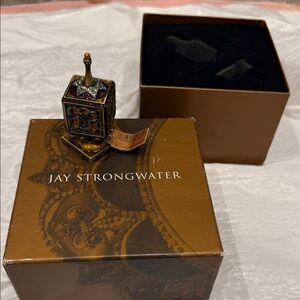 Jay Strongwater Gold and Black Decorative Box